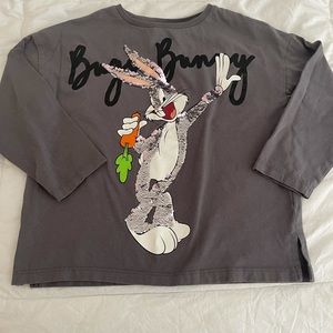 Zara Bugs Bunny Sequin Long sleeved Tee